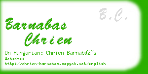 barnabas chrien business card